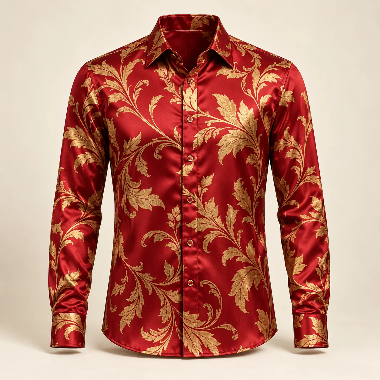 Ruby Cascade silk satin shirt