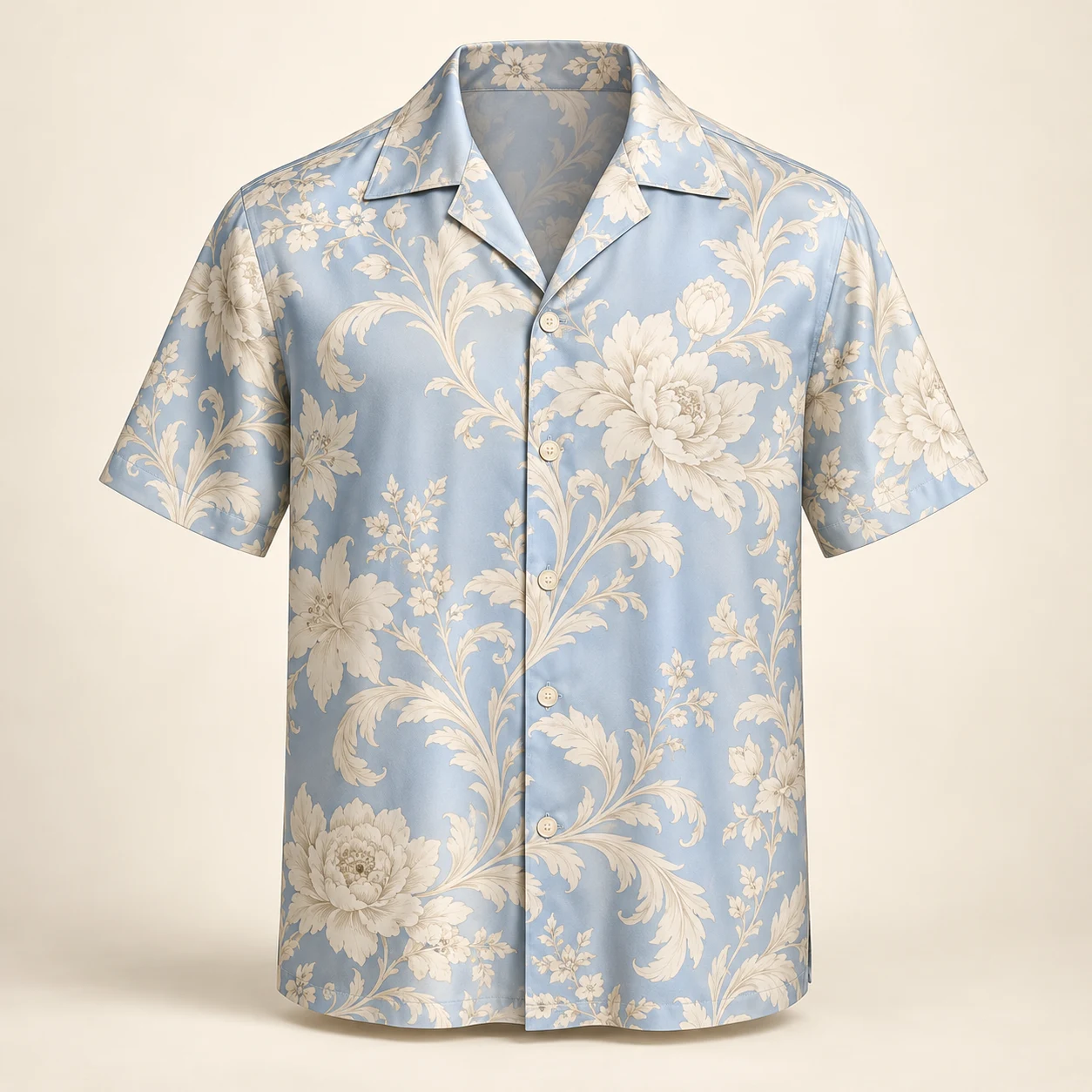 Azure Pavilion short-sleeve camp-collar shirt